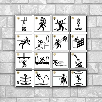 

Portal Warning SignsArt Silk Fabric Poster Prints Home Wall Decor Painting