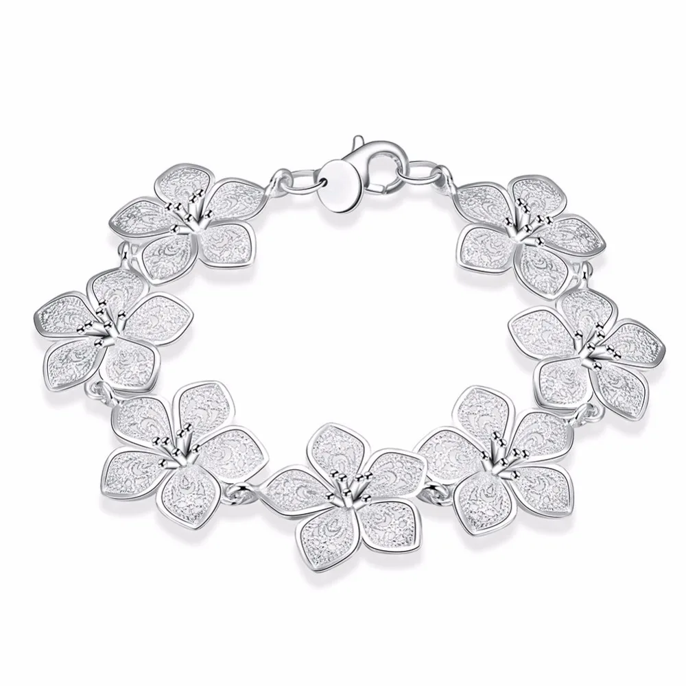 925 sterling silver bracelet charm daisy flower for women Silver