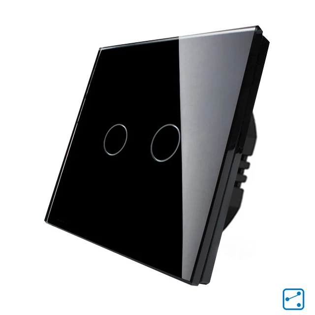 2017 Smart Home EU Standard Touch Switch 2 Gang 2 Way Wall Touch