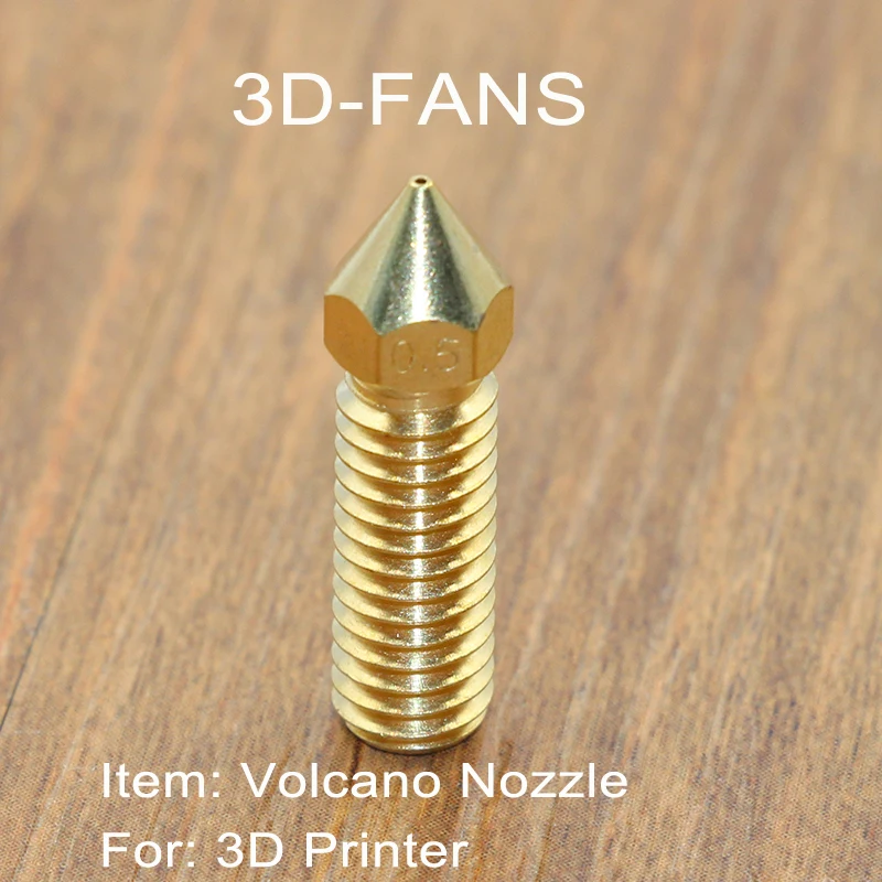

5Pcs/lot 3D Printer High Speed Volcano Nozzle Sharp Brass Copper Stainless steel 0.2mm-1.0mm For 1.75mm Filament Hotend Extruder
