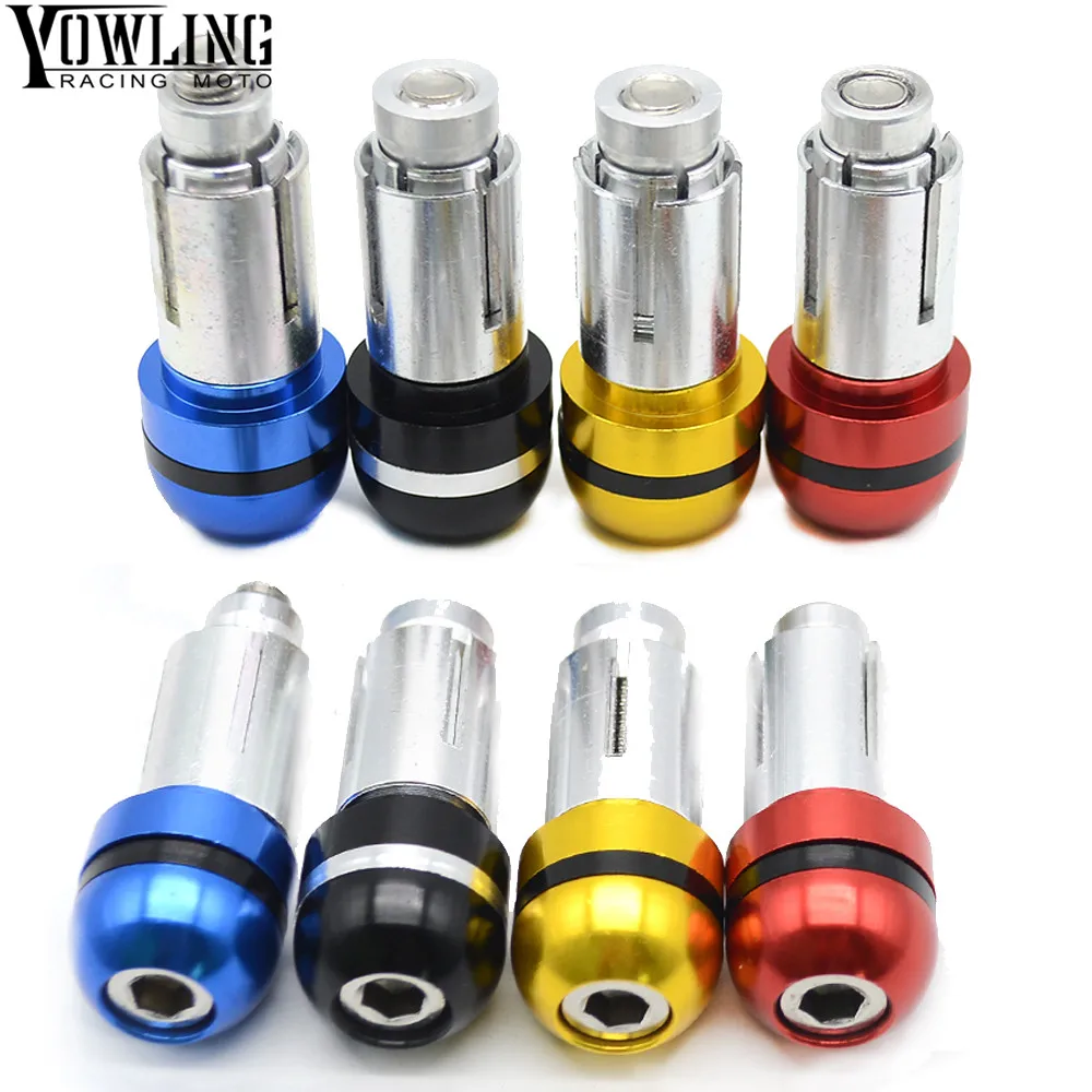 Motorcycle Dirt Bike Anti Vibration 7/8" Handlebar Grips Bar End Plugs