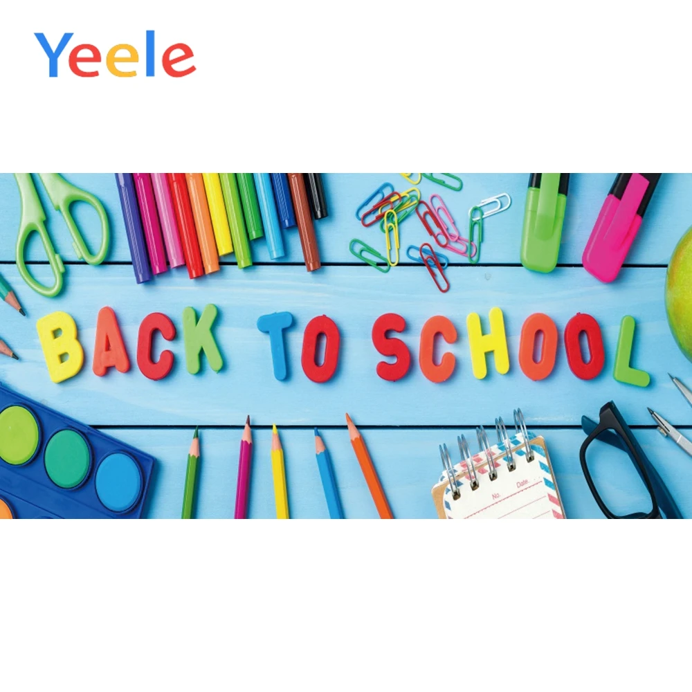 

Yeele Wooden Boards Back To School Color Lead Posters Baby Photography Backgrounds Scene Photographic Backdrops For Photo Studio