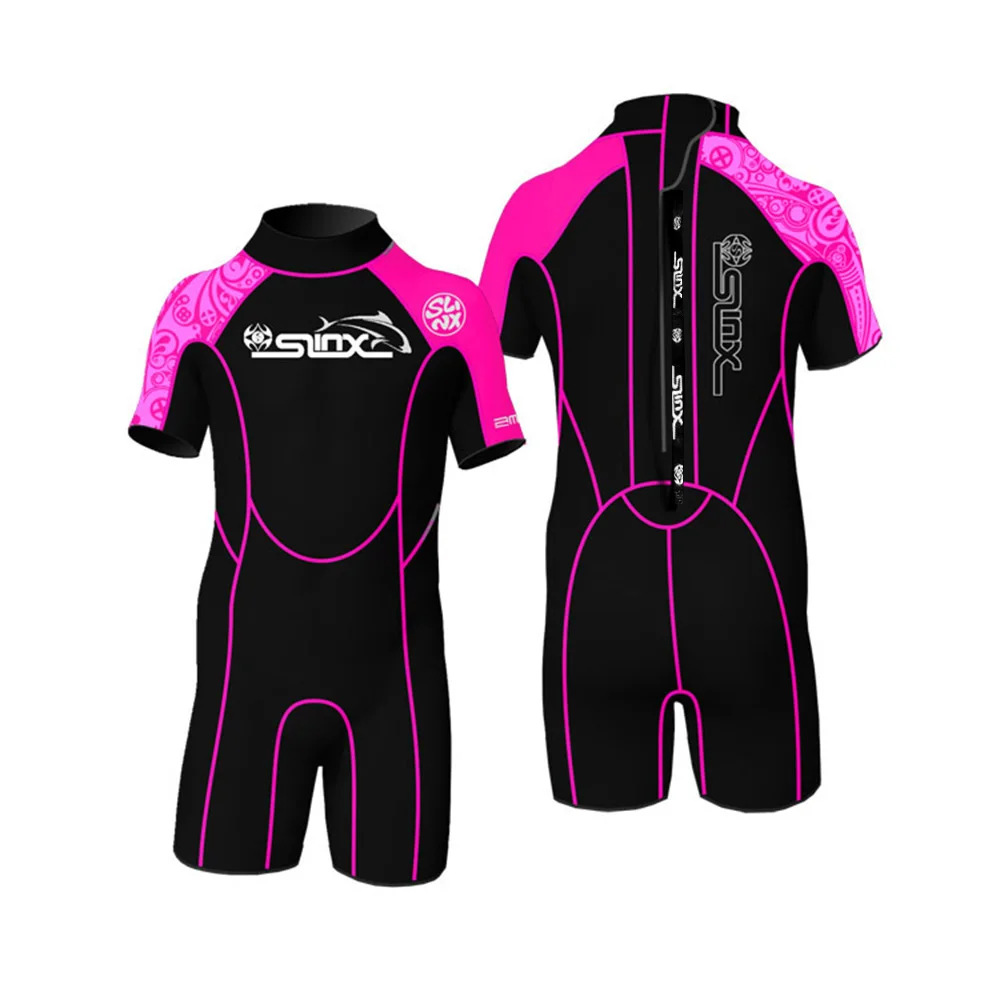 

Diving Wetsuit Kids Diving Suits 2MM Neoprene Wetsuit Full Bodysuit Boys Girls Zipper Swimming Snorkeling Kayaking Swimsuits