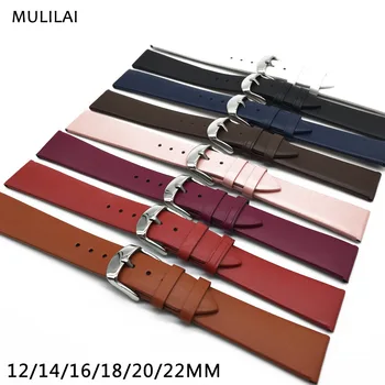 

Calf Leather Needle Pin Small Watchband Grain Colour Fashion Surface Men And Women Thin Bring hublo watch nato strap mi band