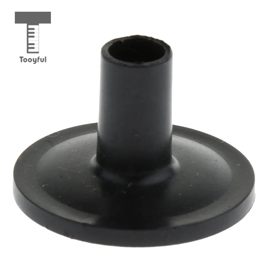 Tooyful Durable Plastic Drum Set Cymbal Stand Sleeve with Flange Base DIY Percussion Instrument Parts Black