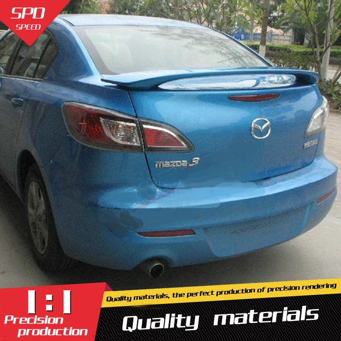 

For Mazda 3 Spoiler STARS High Quality ABS Material Car Rear Wing Primer Color Rear Spoiler For Mazda 3 Mazda3 Spoiler 2010-2013