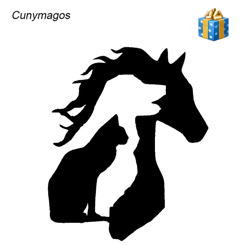 Животный LOVER Horse Dog автомобильный стикер Кот виниловая наклейка Забавный