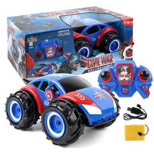 Вождение на воде и суше RC автомобиль-амфибия marvel Капитан Америка большой автомобиль с дистанционным управлением электрические игрушки для детей подарок на день рождения