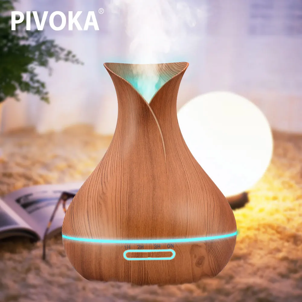 

PIVOKA Air Diffuser 300ML LED Lamp Electric Aroma Diffuser Aromatherapy Essential Oil Diffuser Humidifier Ultrasonic Mist Maker