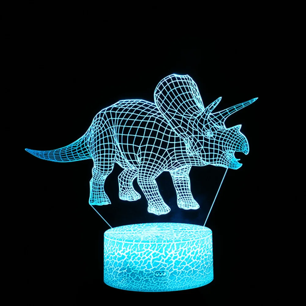 

3D lamp Dinosaur LED 3D Illuminated Lamp Optical Desk Night Light With 7 Color Changing bedside lamp for children night light