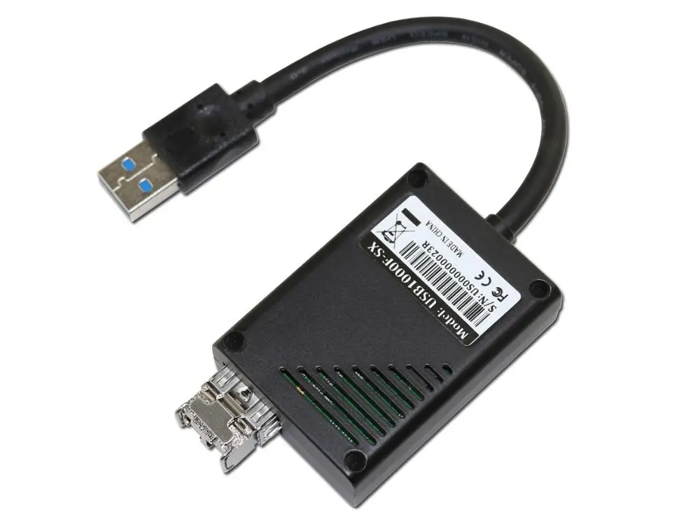 Winyao USB1000F-SX USB 3,0 гигабитный оптоволоконный Ethernet сетевой адаптер SFP NIC 1000 Мбит/с SX LC 850nm трансивер RTL8153 VLAN