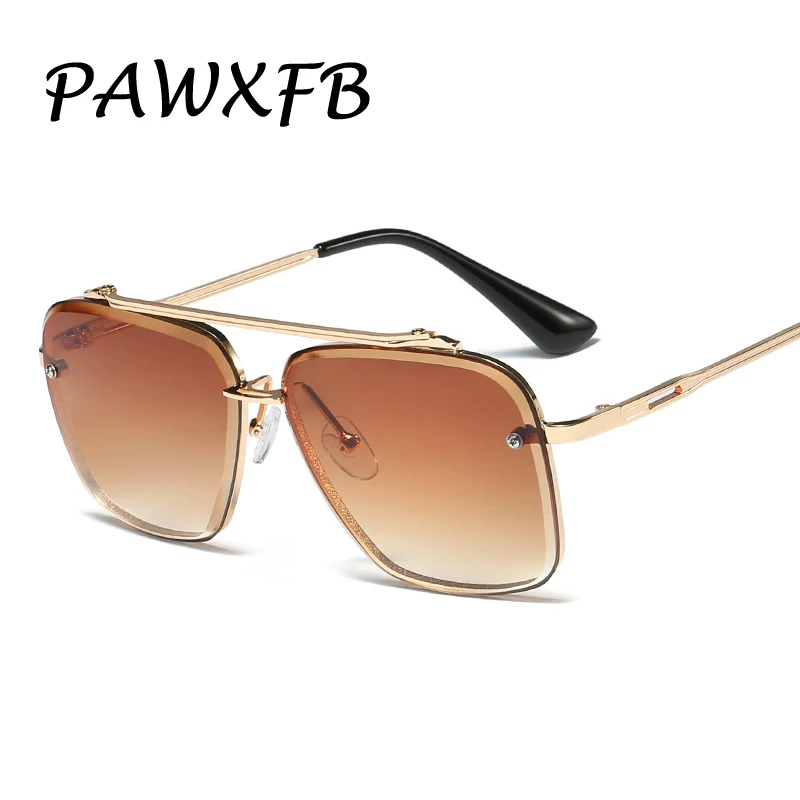 PAWXFB BRAND DESIGN Classic Sunglasses Men Driving Square Frame Sun Glasses Male Goggle UV400 Gafas De Sol