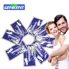 GENKENT 7 пакетов, гигиена полости рта, отбеливающие полоски для зубов, профессиональные двойные зубные белые зубные полоски, гель, отбеливающий для зуб, белый