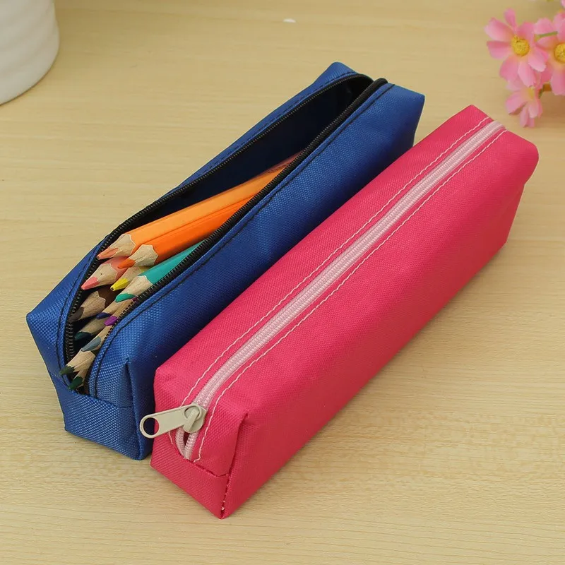 Kicute 1pcs Multifunctional Oxford Pencil Case Durable Pencil Bag for