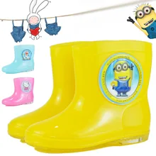 2017 all seasons new fashion men and women children’s rain shoes cartoon non-slip short tube student water shoes kids shoes boot