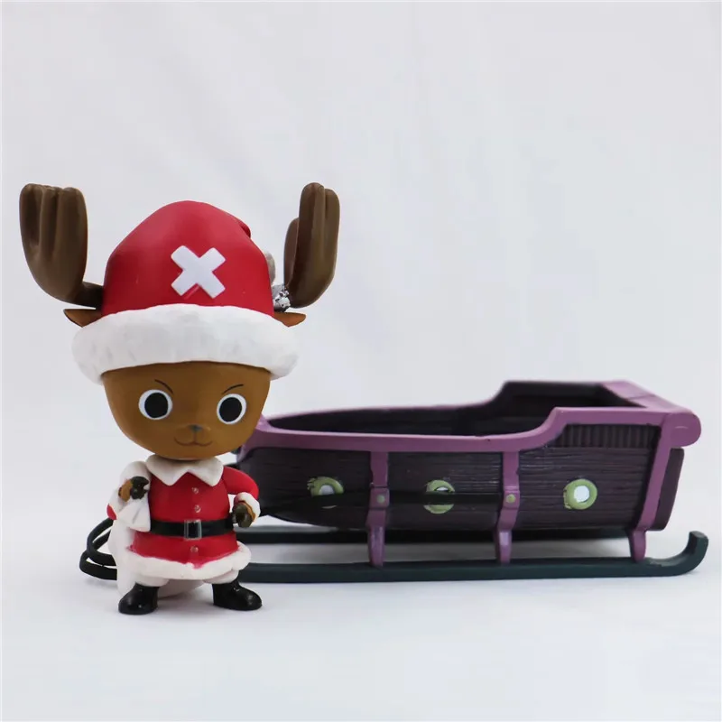 New Christmas One Piece Chopper Action Figure Toys Kawaii Anime Xmas Sled Chopper Figuras Dolls Brinquedos Gift 10cm  (19)