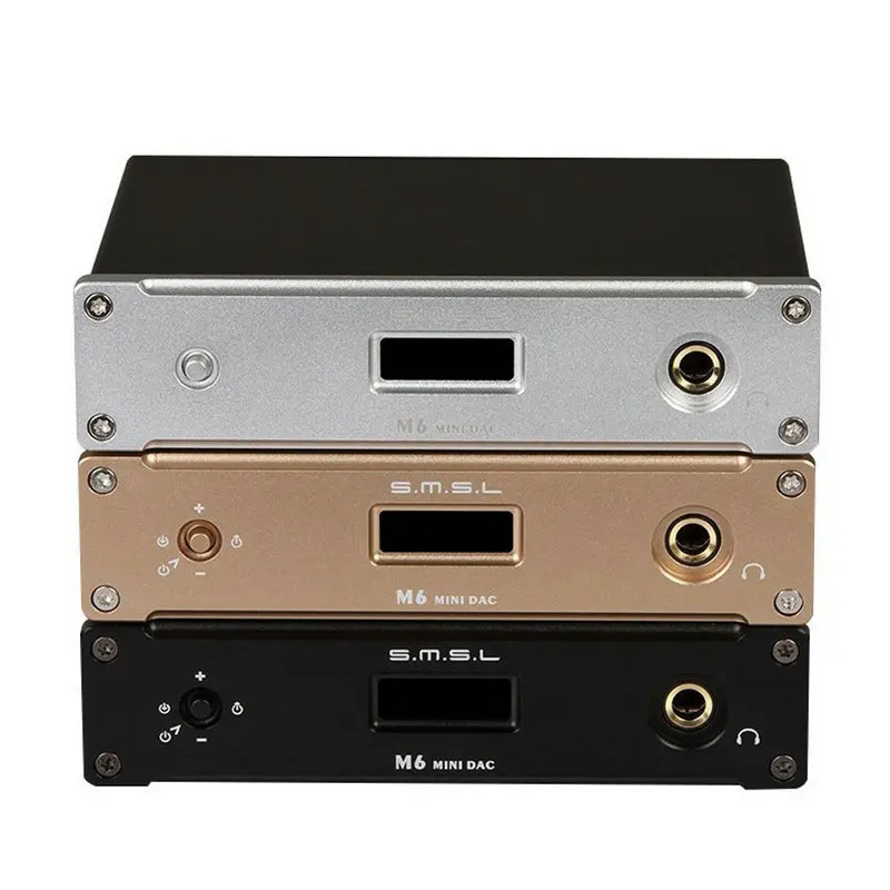 

Old SMSL M6 Hi-Fi DAC AK4390 PCM 32bit/384khz Digital to Analog Converter with Headphone Amp RCA 6.35mm Jack Output