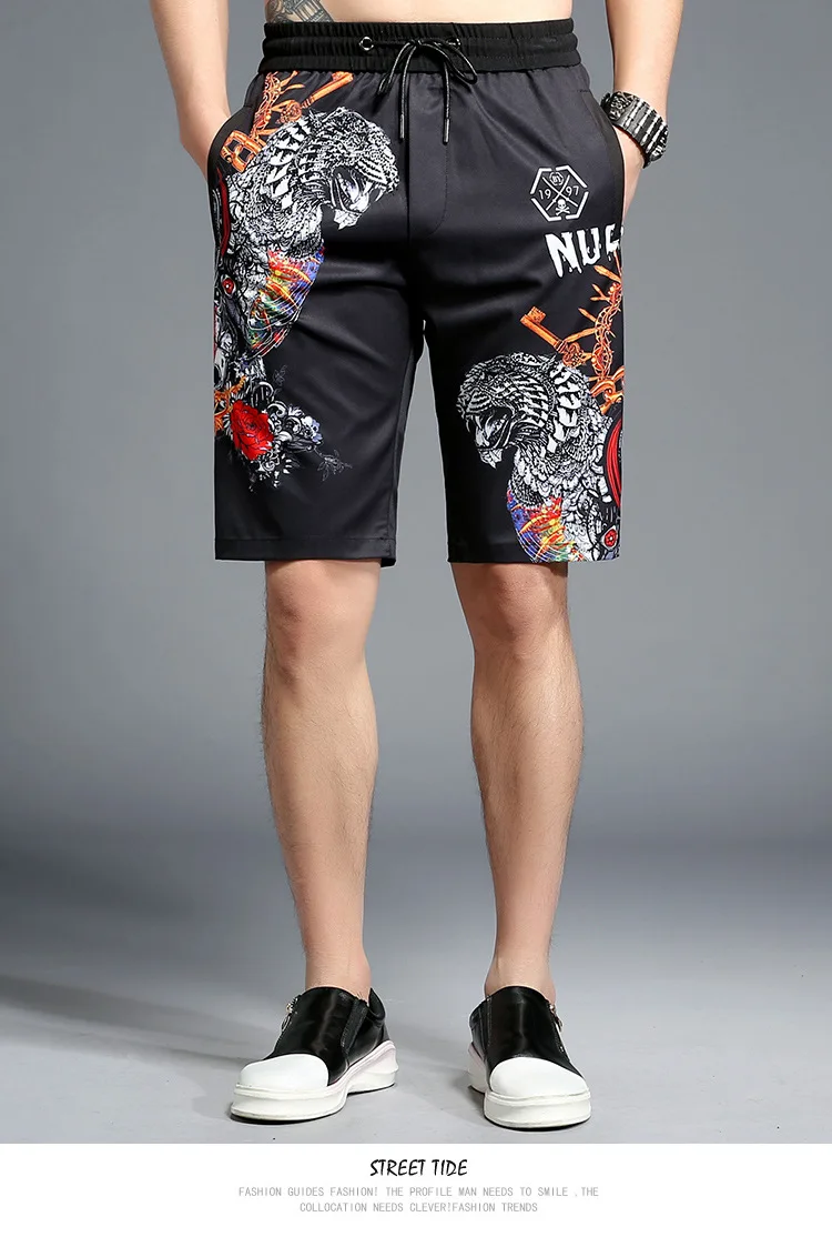 Пять шорты мужские летние повседневные пляжные шорты Стиль печать спортивные шорты F652