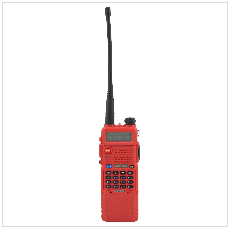 long range walkie talkies 1000 miles baofeng radio dualband UV-5R Red walkie talkie 136-174/400-520MHz two way radio w/ free earpiece and 3800mAh Li-ion battery waterproof walkie talkies