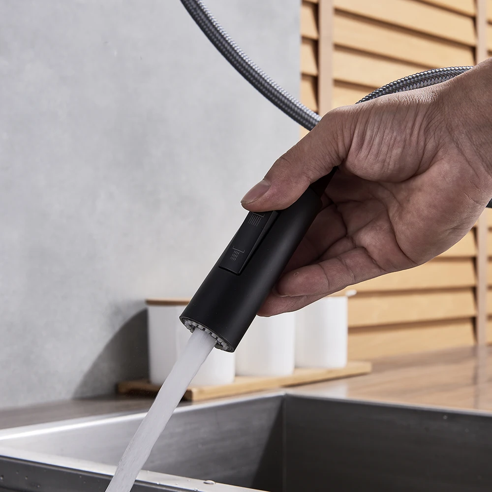 Матовый черный выдвижной сенсорный кухонный кран чувствительный умный сенсорный смеситель для кухни сенсорный датчик кухонный смеситель