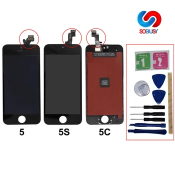 

No Dead Pixel LCD Touch Screen For iPhone 5 5c 5s 6 6s LCD Display Digitizer Screen Tela Replacement Assembly+tool+Free shipping