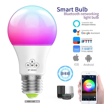 

Timethinker WiFi Smart Light Bulb Dimmable Multicolor Wake-Up Lights RGBW LED Lamp Compatible with Alexa Google Assistant
