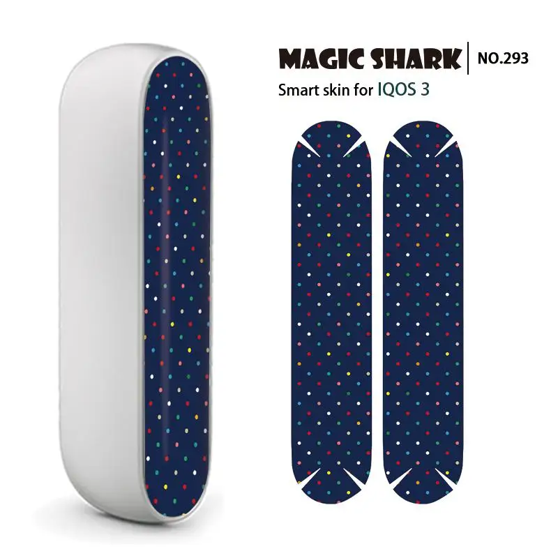 Magic Shark Модный водонепроницаемый ПВХ Bumpy 2.5D полоса точка сотовый E чехол для портсигара наклейка для IQOS 3 3,0 290-300