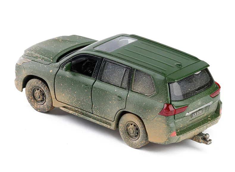1/32 LEXUS LX570 Игрушечная модель автомобиля из сплава, детские игрушки, настоящая Лицензионная коллекция, военный внедорожник