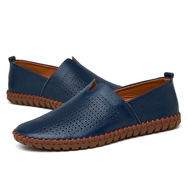 Bateau La Véritable À Mocassins Black En 38 Breathable Casual Breathable Respirant 47 Mode ~ Cuir Chaussures yellow Main black 2017 Cimim Grande Hommes white blue Lumière brown Breathable white yellow Breathable blue Taille brown Breathable 758Wq8nd