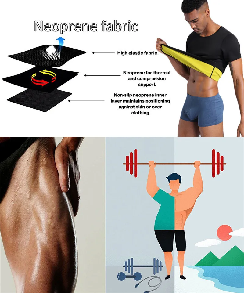 SEXYWG, Спортивная футболка для бега для мужчин, для тренировки талии, тренажерного зала, фитнеса, бодибилдинга, майка для йоги, футболка для похудения, корректирующий жилет