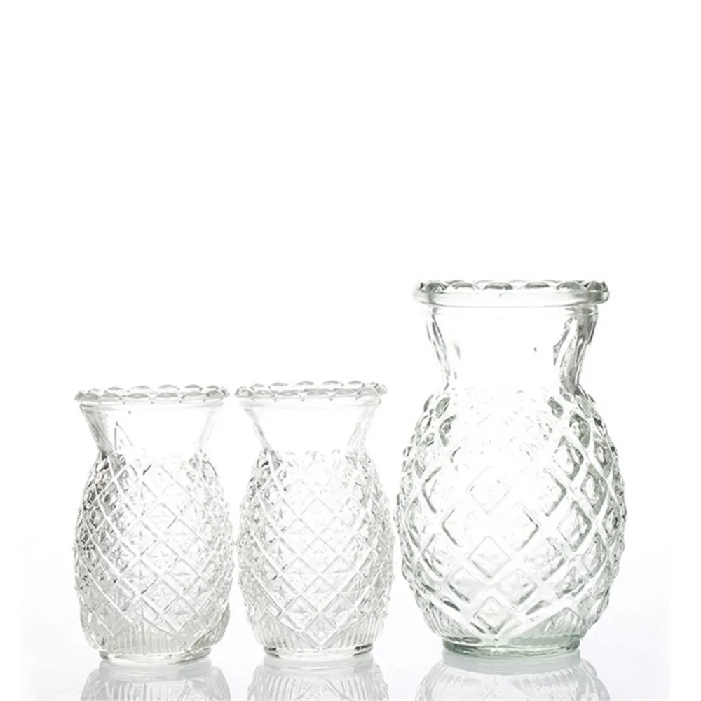 1 pc Transparent Glass Bud vase Pineapple vase for Weddings Events Decorating Arrangements Flowers Flowers Not Included 