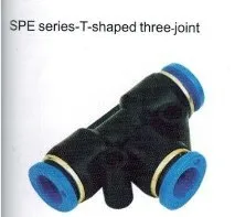

10pcs Push In One Touch to Connect T Fittings1/4"- 1/4" OD Tubing Quick Tee Union one touch connector SPE-1/4' quick coupple
