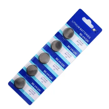 

100pcs/lot (20cards) 3V CR2032 button cell battery 220mAh 5pcs/card Lithium button battery in retail package wholesale