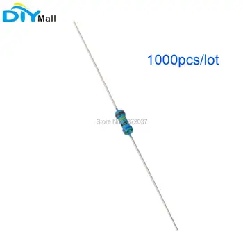 

1000pcs/lot 1/4W 1% 0 ohm Metal Film Resistor