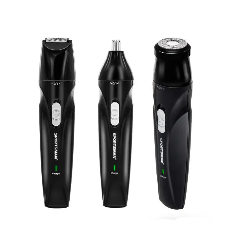 3 In 1 Men's Electric Shaver Nose Hair Trimmer Rechargeable Ear Beard