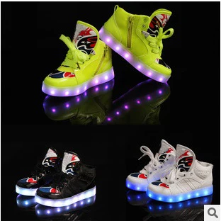 

Fashion boys girls sneaker luminous children tenis trainer flashing kids led lighting child casual shoes kids boots