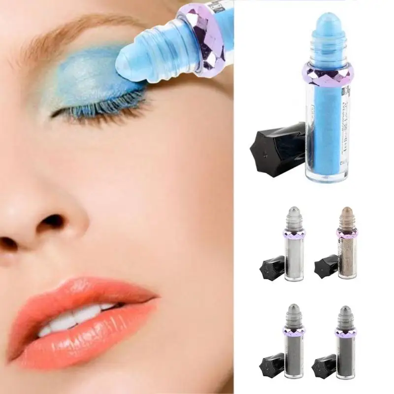 

Single Roller Color Eyeshadow Glitter Pigment Powder Eye Shadow Makeup Cosmetics 6 Colors to Choose
