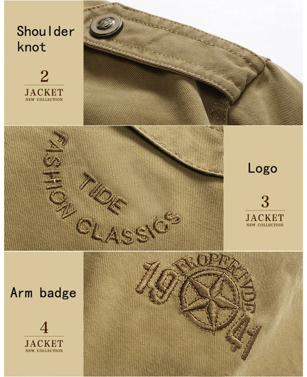 Big Size S-5XL Men Outdoor Autumn Cotton Jacket Outwear