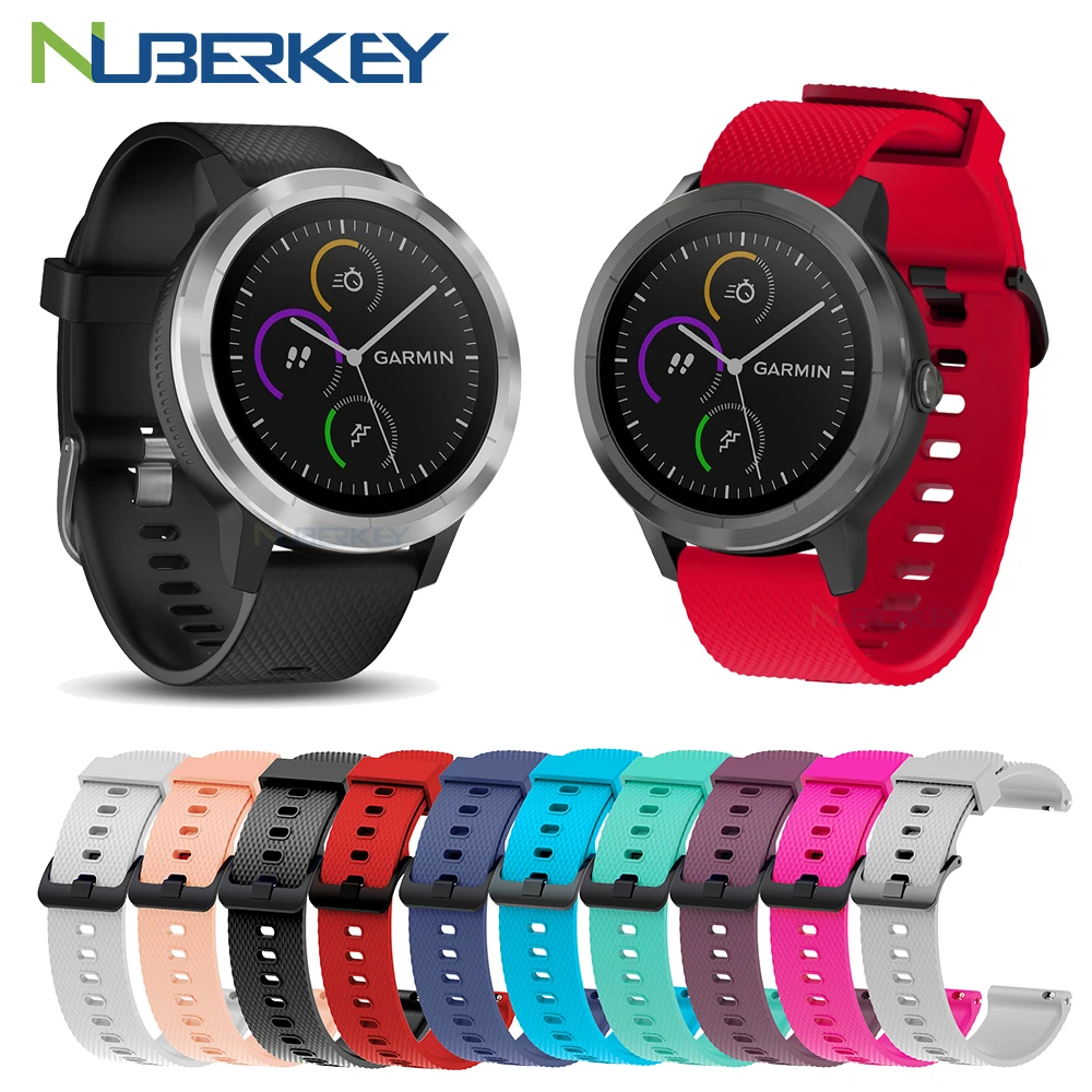 

Soft Silicone Replacement Strap for Garmin Vivoactive3 3 trainer Vivomove HR Smart wristband for Forerunner 645 Music Wriststrap