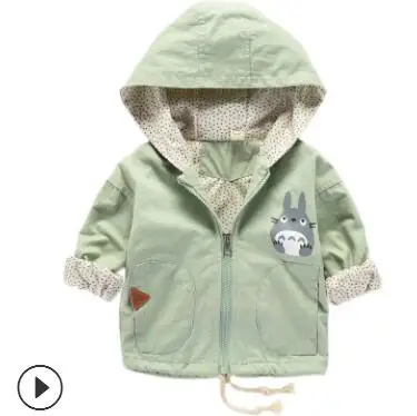 Baby Girls Totoro jacket Cute bear Cartoon Hooded Coat Baby Boys Totoro Outerwear Baby sport Jackets Toddler kids clothing