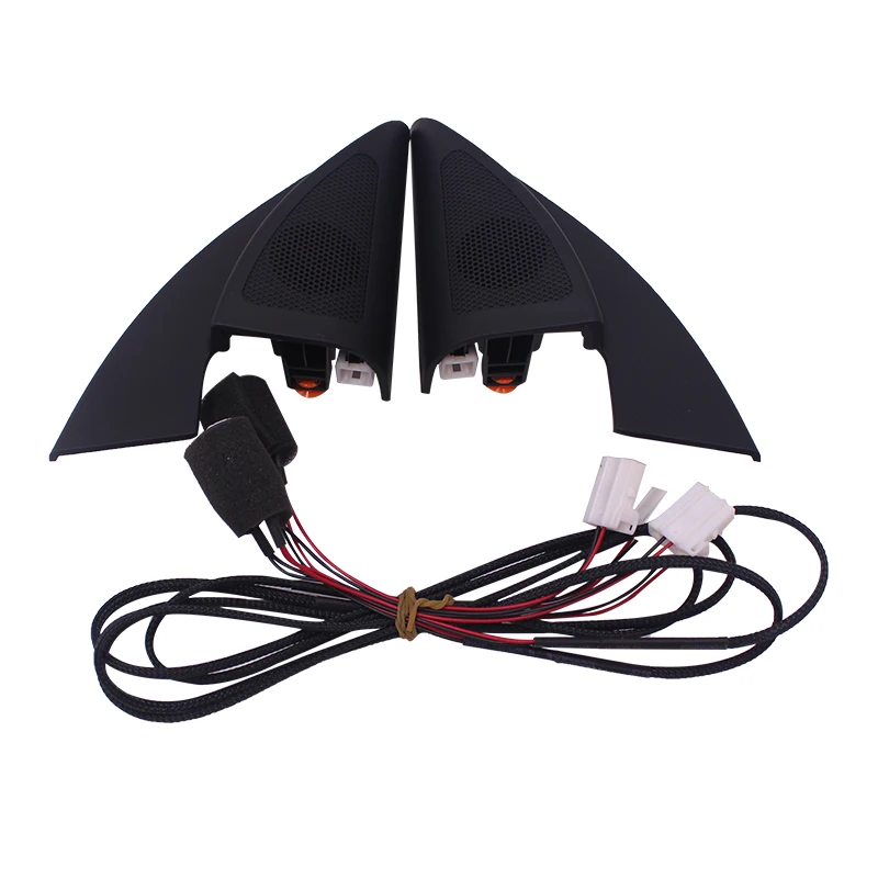 Baratos Para Kia RIO (2017) para Kia k2 (2017 Car tweeter Audio negro triángulo cabeza altavoces tweeter trompeta altavoces tweeter con cable
