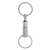 Llavero extraíble de liberación rápida, anillo de acero cromado, doble desmontable, 1 unidad ► Foto 1/6
