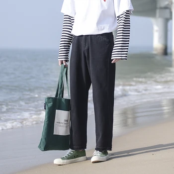 

2019 Men's fashion Waist Elastic Trousers Cargo Pockets pants Decorate Cotton Casual Pants loose Joggers Sweatpants 28-34