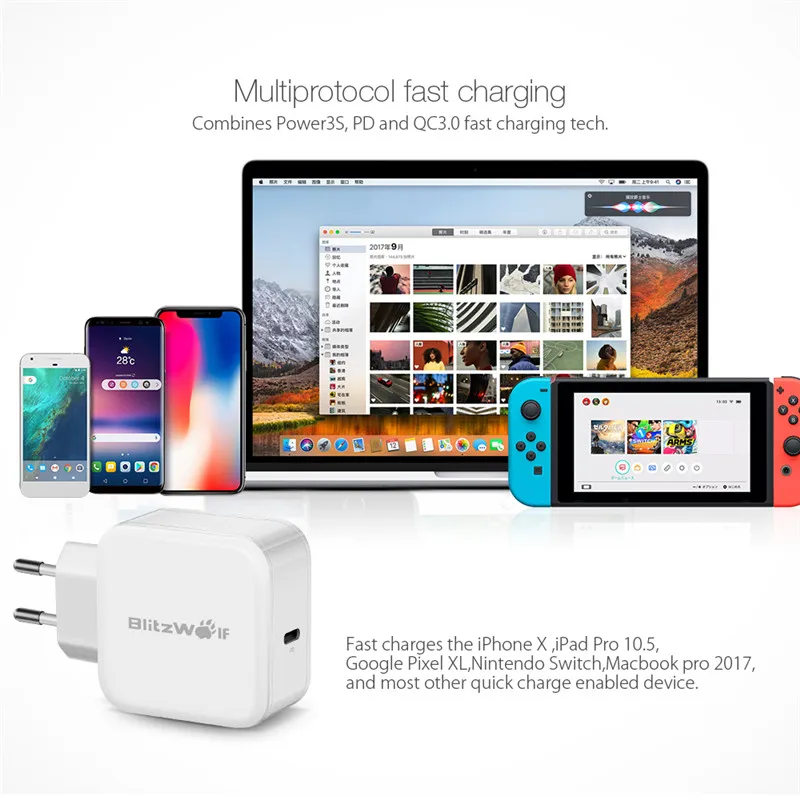 4 Blitzwolf Type C Charger PD 29watt www.brandtech.pk Pakistan