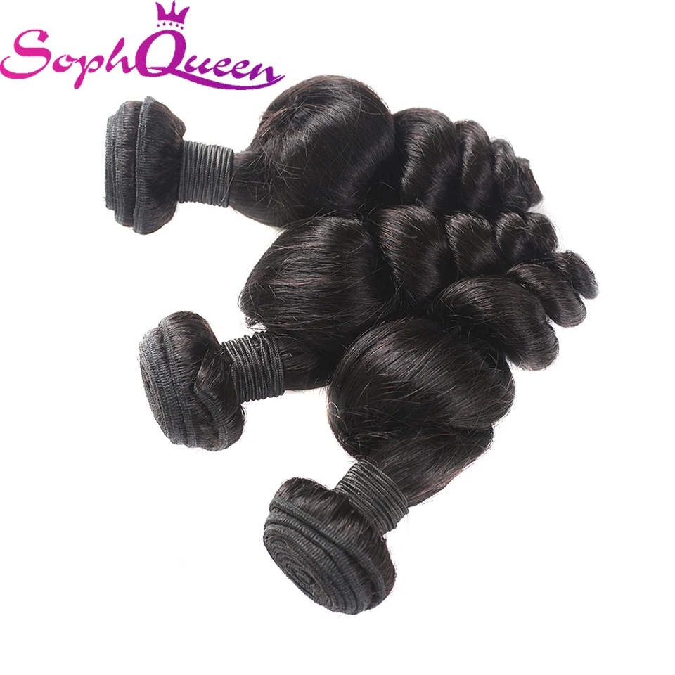 Soph queen hair индийские свободные волнистые пучки необработанные Виргинские пучки волос можно купить с закрытием натуральные цвета