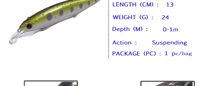 Fishing Lure 13cm 24g Trout Wobbler Suspending Minnow For Trolling Rattlin Artificial Bait Salmon Peche Fishing Tackle (4)