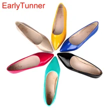 Новинка; Лидер продаж; цвет синий, красный, желтый, черный, зеленый; блестящие женские туфли из лакированной кожи на плоской подошве; женская обувь; большие размеры 49, 10, 13; AV123