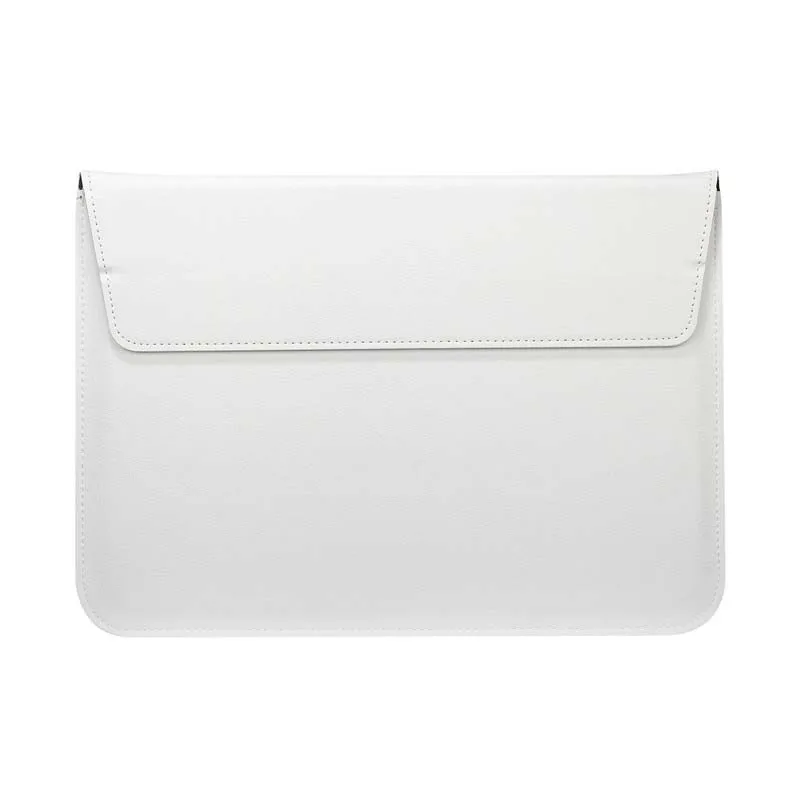 White PU кожаный чехол для ноутбука Macbook Air 13 Pro retina 11 12 13 15 чехол для ноутбука Macbook Touch ID A1932 - Цвет: White