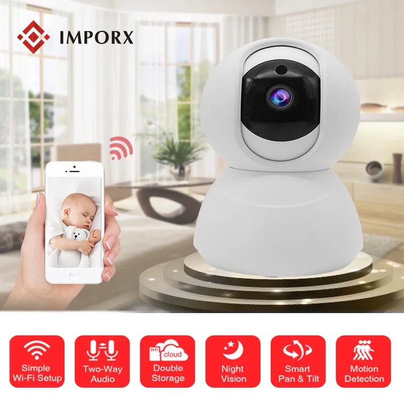 

IMPORX Mini 1080P Smart WiFi IP Camera 720P Wireless IP Camera P2P CCTV Surveillance Security Camera Night Vision Baby Monitor