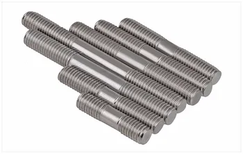 

5PCS M10 Stainless Steel Double End Threaded Screw Headless Double Thread Studs Bolt M10*100/110/120/130-200mm